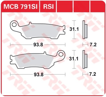MCB791SI TRW Колодки передние