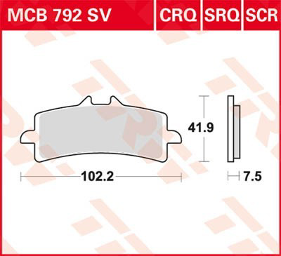 MCB792SV TRW Колодки передние