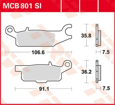 MCB801SI TRW Колодки передние