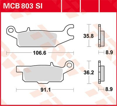 MCB803SI TRW Колодки передние
