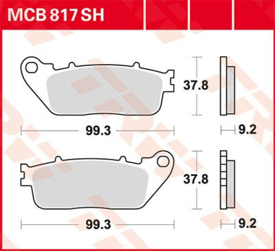 MCB817SH TRW Колодки тормозные дисковые комплект