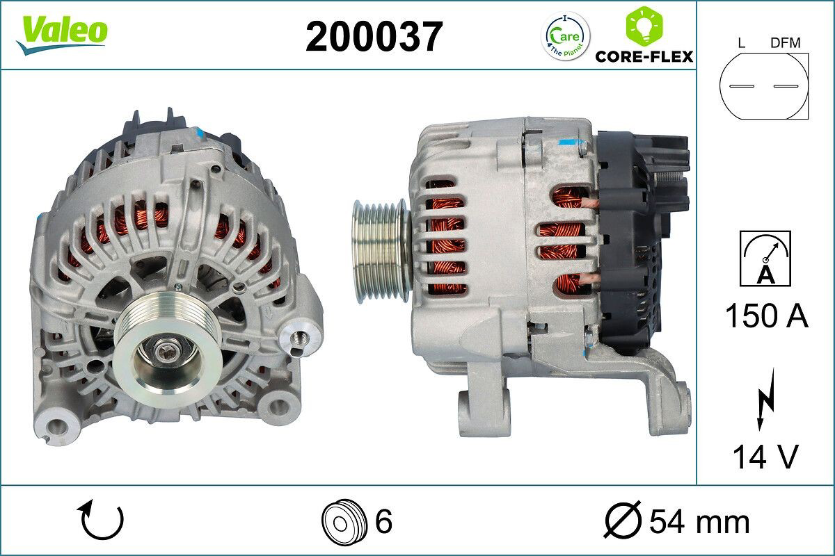 Автомобильный генератор VALEO 200037 цена, от 336.93 USD