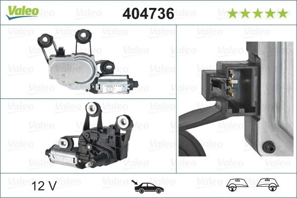 404736 VALEO Мотор заднего стеклоочистителя