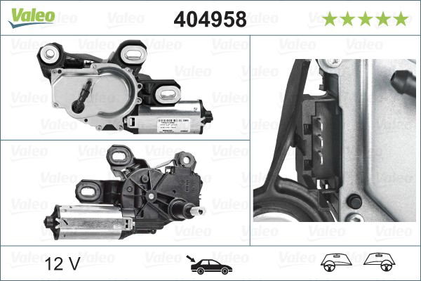 Купить 404958 VALEO Мотор стеклоочистителя заднего стекла