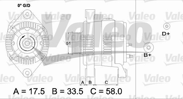 436683 VALEO Генератор автомобильный