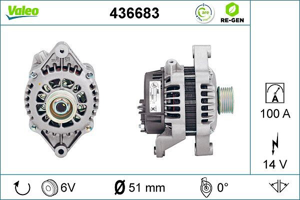 Генератор автомобиля VALEO 436683