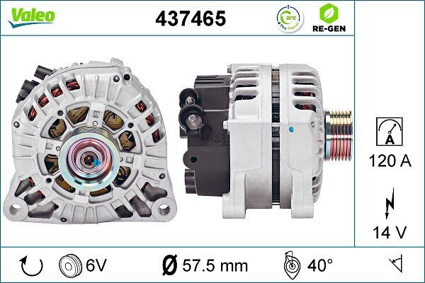 Купить 437465 VALEO Генератор