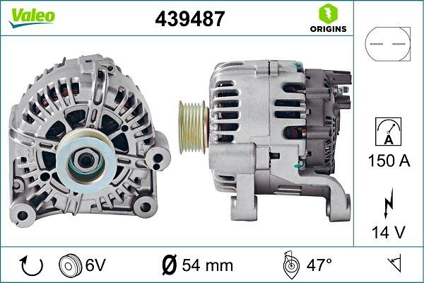 Автомобильный генератор VALEO 439487 цена, от 178.59 USD