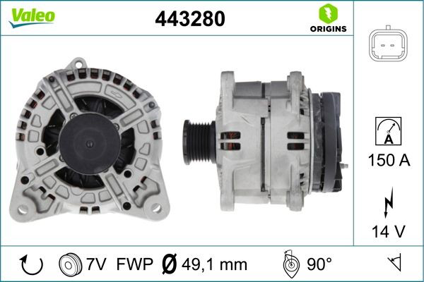 443280 VALEO Генератор автомобильный