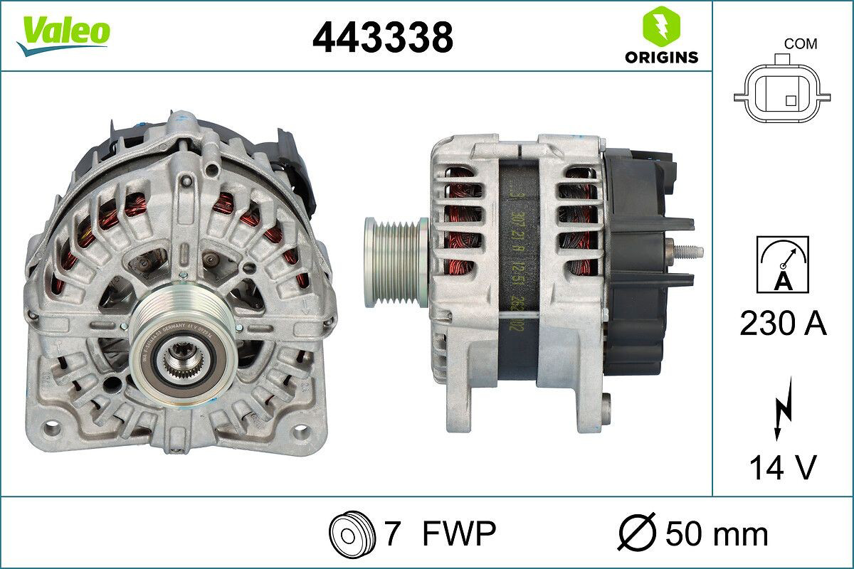 Автомобильный генератор VALEO 443338 цена, от 358.02 USD