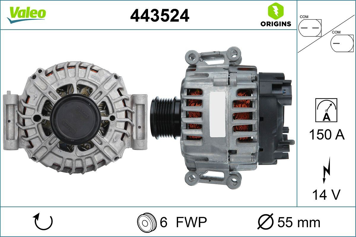 Купить 443524 VALEO Генератор