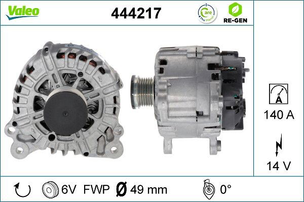 Автомобильный генератор VALEO 444217 цена, от 248.13 USD