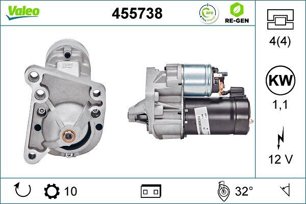 Стартер двигателя VALEO 455738