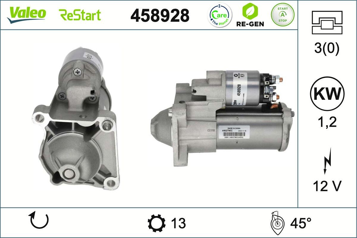 Стартер VALEO 458928 цена, от 120.09 USD