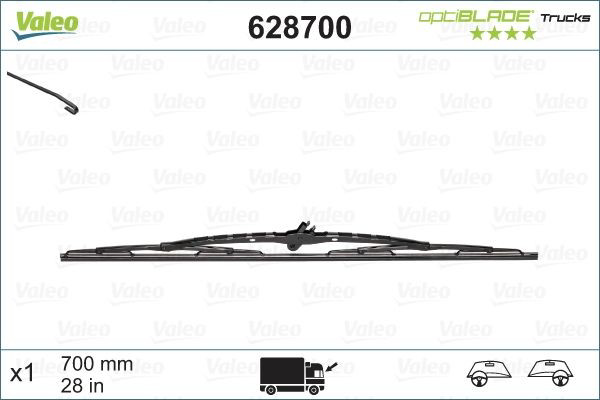 628700 VALEO Щетка-дворник лобового стекла, водительская
