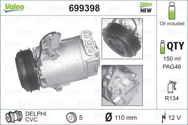 Компрессор системы кондиционирования Volvo 9196952 цена, от 278.66 USD