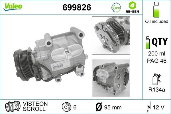Компрессор кондиционера XS4H19G629AA Jaguar
