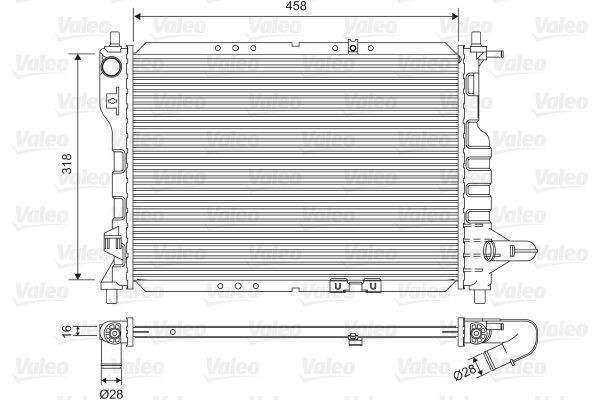 Радиатор охлаждения двигателя VALEO 701598 цена, от 69.50 USD