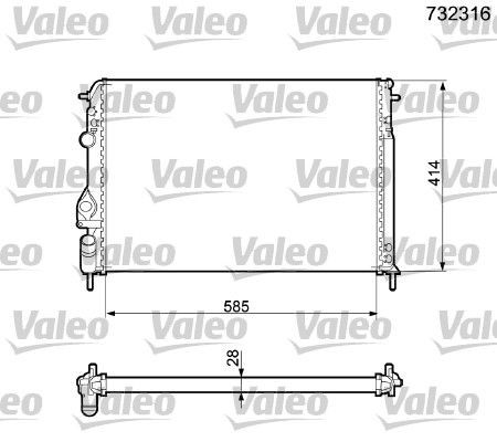 732316 VALEO Радиатор основной