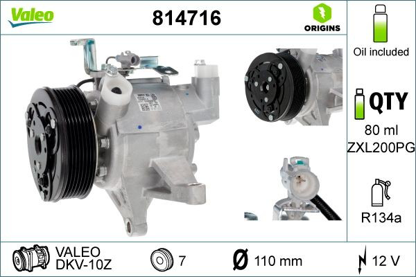 Насос кондиционера VALEO 814716