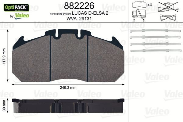 Колодки VALEO 882226 цена, от 83.04 USD