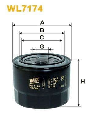 WL7174 WIX Масляный фильтр двигателя
