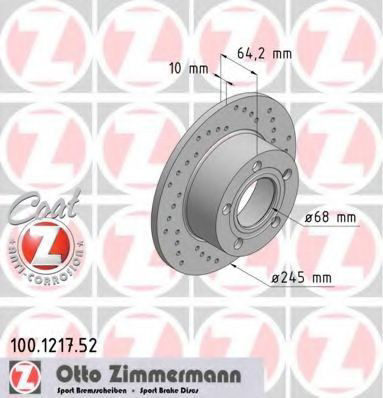 100121752 Zimmermann Дисковый тормоз