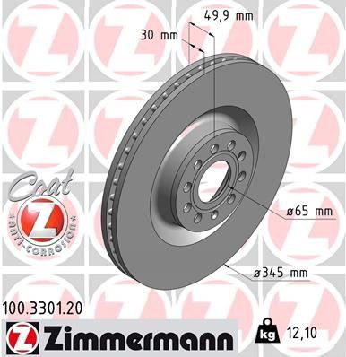Купить 100330120 Zimmermann Ротор тормозной