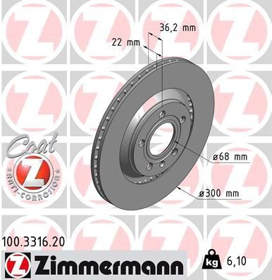 100331620 Zimmermann Дисковый тормоз
