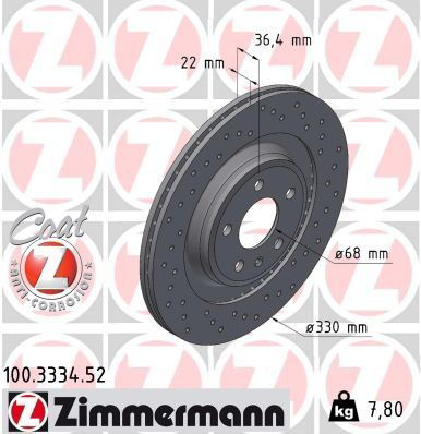 100333452 Zimmermann Дисковый тормоз
