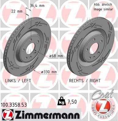 Тормозные диски 100335853 Zimmermann