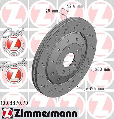 100337070 Zimmermann Дисковый тормоз