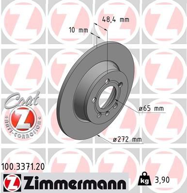100337120 Zimmermann Дисковый тормоз