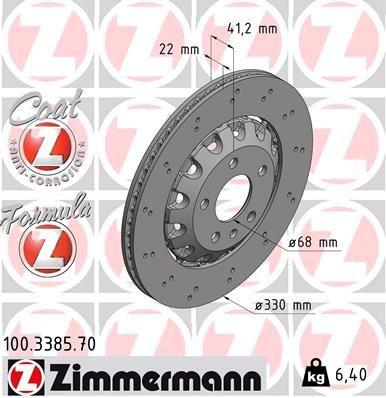 Тормозные диски 100338570 Zimmermann