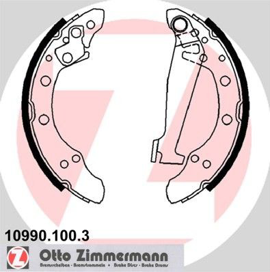 109901003 Zimmermann Барабанные тормозные колодки