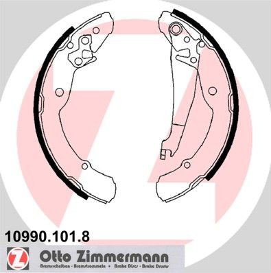 109901018 Zimmermann Барабанные тормозные колодки