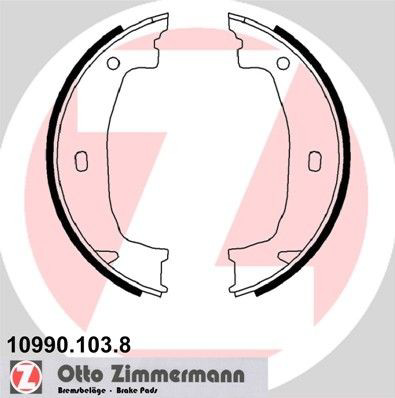 Тормозные колодки стояночного тормоза Zimmermann 109901038 цена, от 21.47 USD