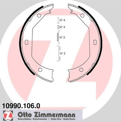 Колодки стояночного тормоза Zimmermann 109901060
