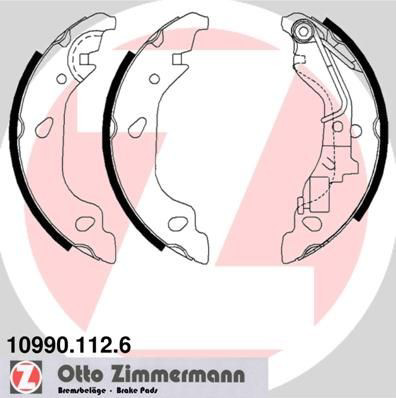 109901126 Zimmermann Барабанные тормозные колодки