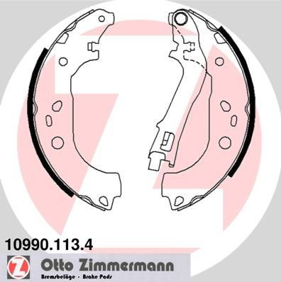 109901134 Zimmermann Барабанные тормозные колодки