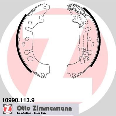109901139 Zimmermann Барабанные тормозные колодки