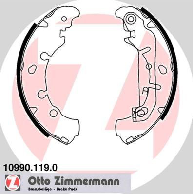 109901190 Zimmermann Барабанные тормозные колодки