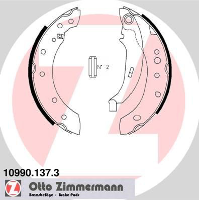 109901373 Zimmermann Барабанные тормозные колодки