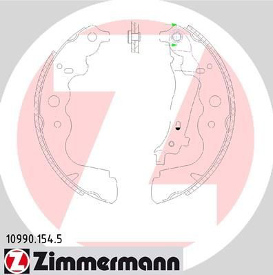 109901545 Zimmermann Барабанные тормозные колодки