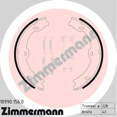 109901560 Zimmermann Тормозные колодки ручника