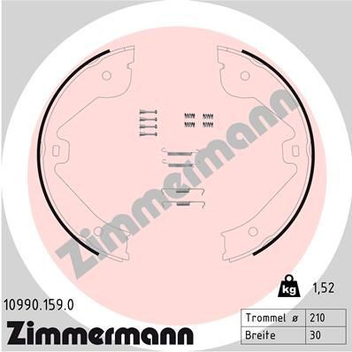109901590 Zimmermann Тормозные колодки ручника