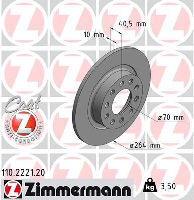 110222120 Zimmermann Дисковый тормоз