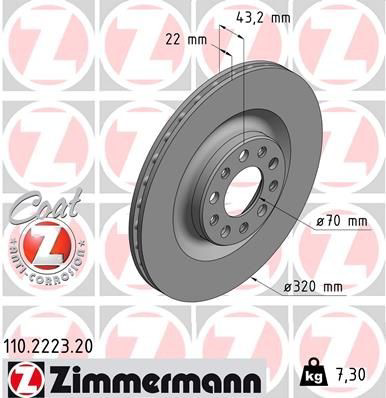 110222320 Zimmermann Дисковый тормоз