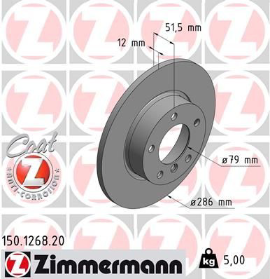 150126820 Zimmermann Диск тормозной передний