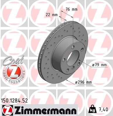 Тормоз дисковый передний Zimmermann 150128452 цена, от 91.35 USD
